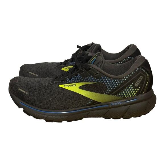 Brooks Ghost 14 Gray Volt Green Running Shoes Men’s Size 8.5 Neutral Cushion - Picture 5 of 9